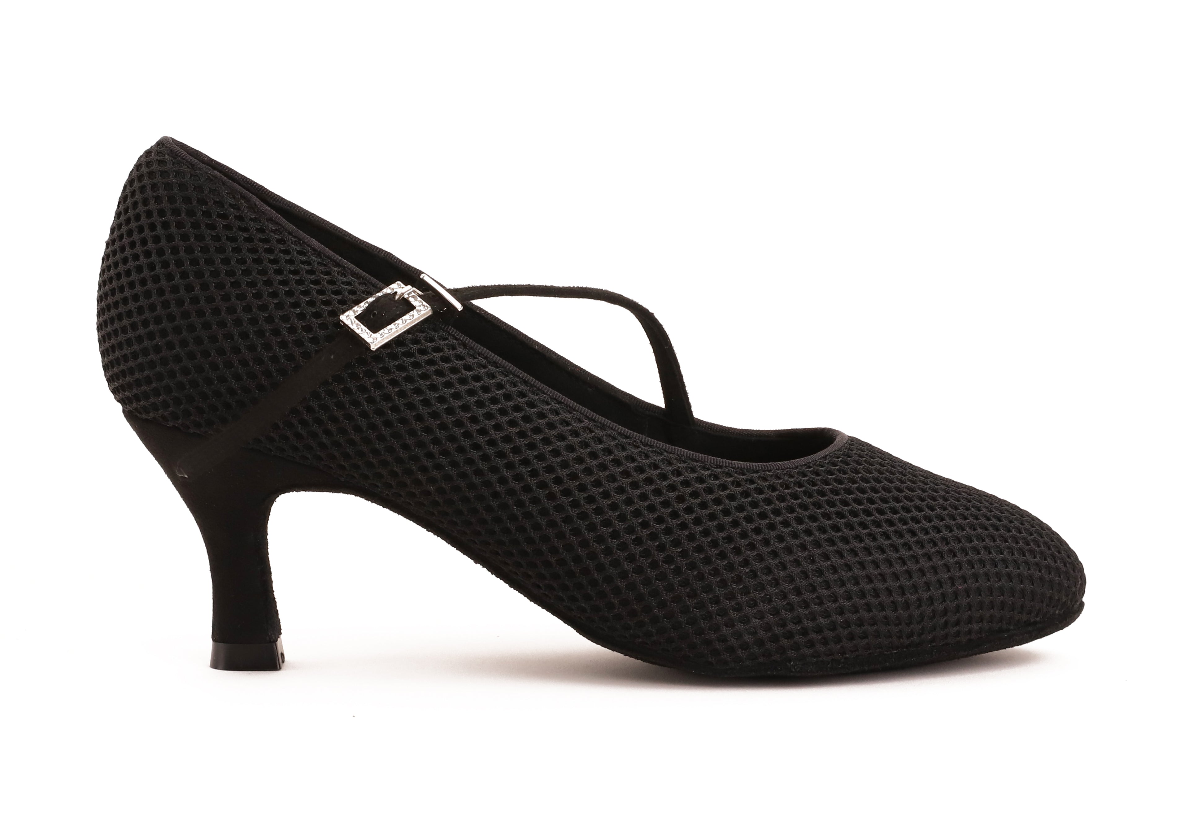 Delora - Schwarz Air Mesh Rounded 6,5 cm Flare