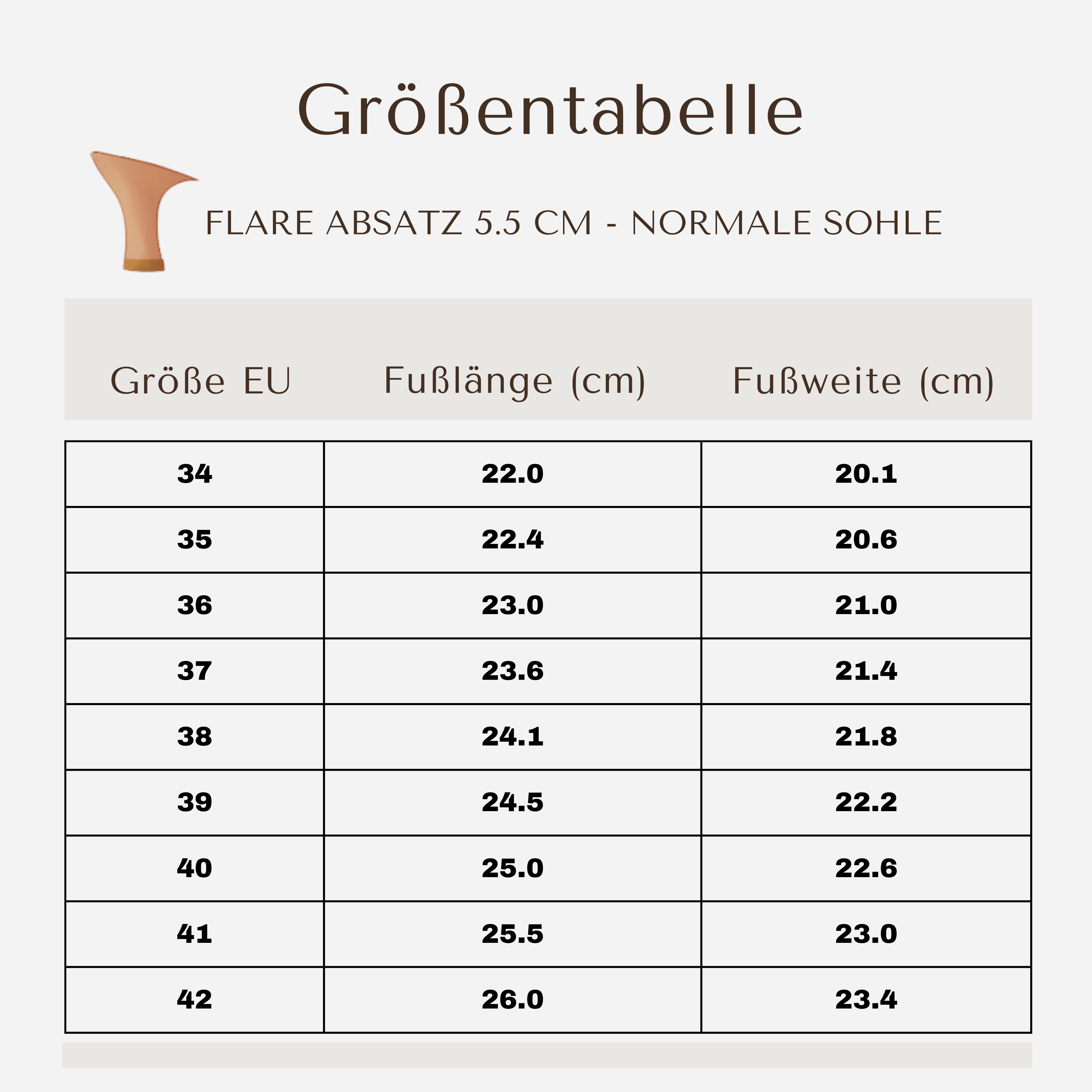 Stella - Tan Satin 5,5 cm Elite Flare