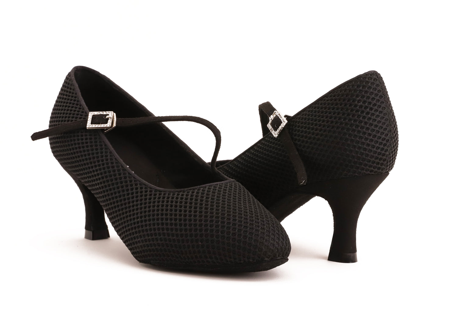 Delora - Schwarz Air Mesh Rounded 6,5 cm Flare