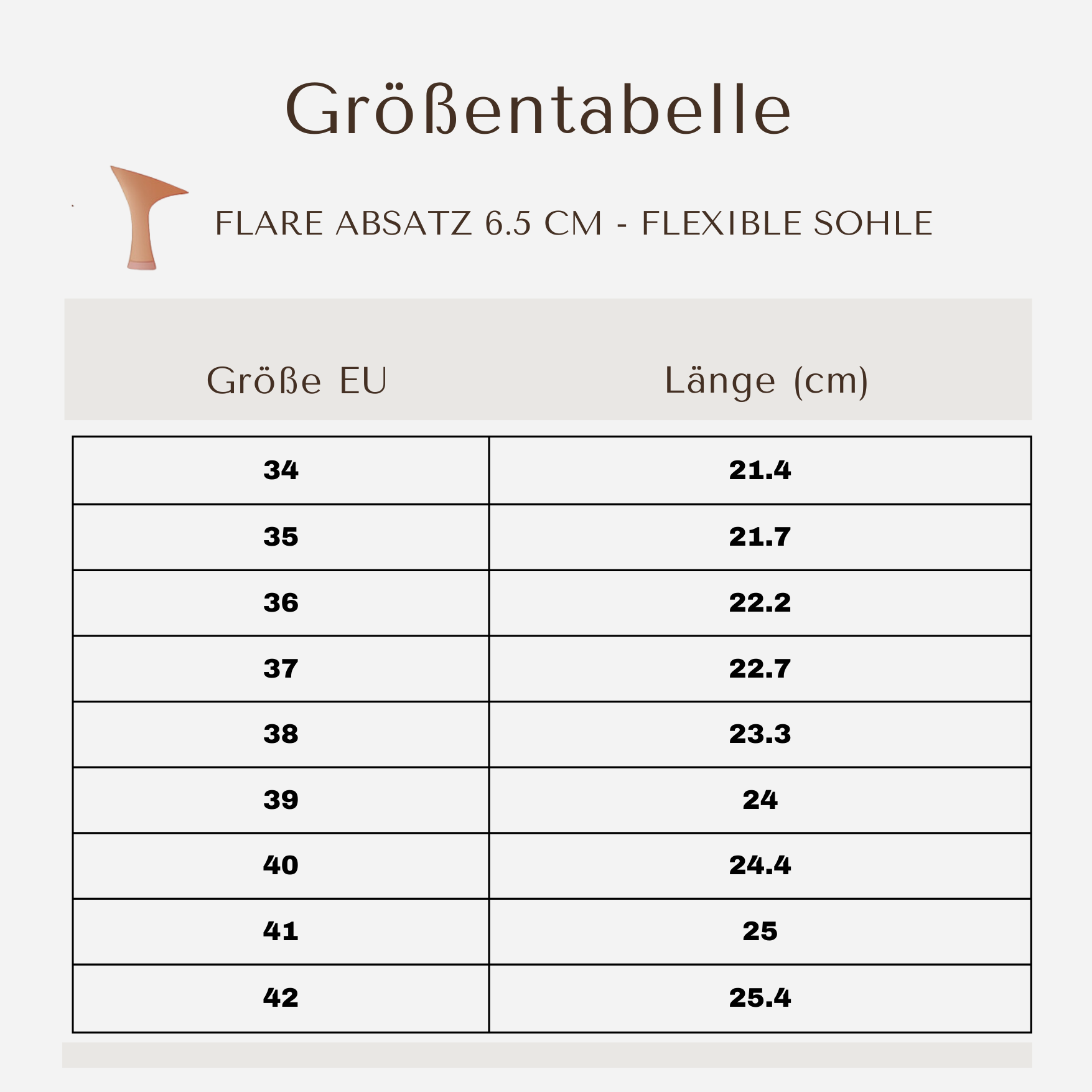 Stella - Tan Satin 6,5 cm Flare
