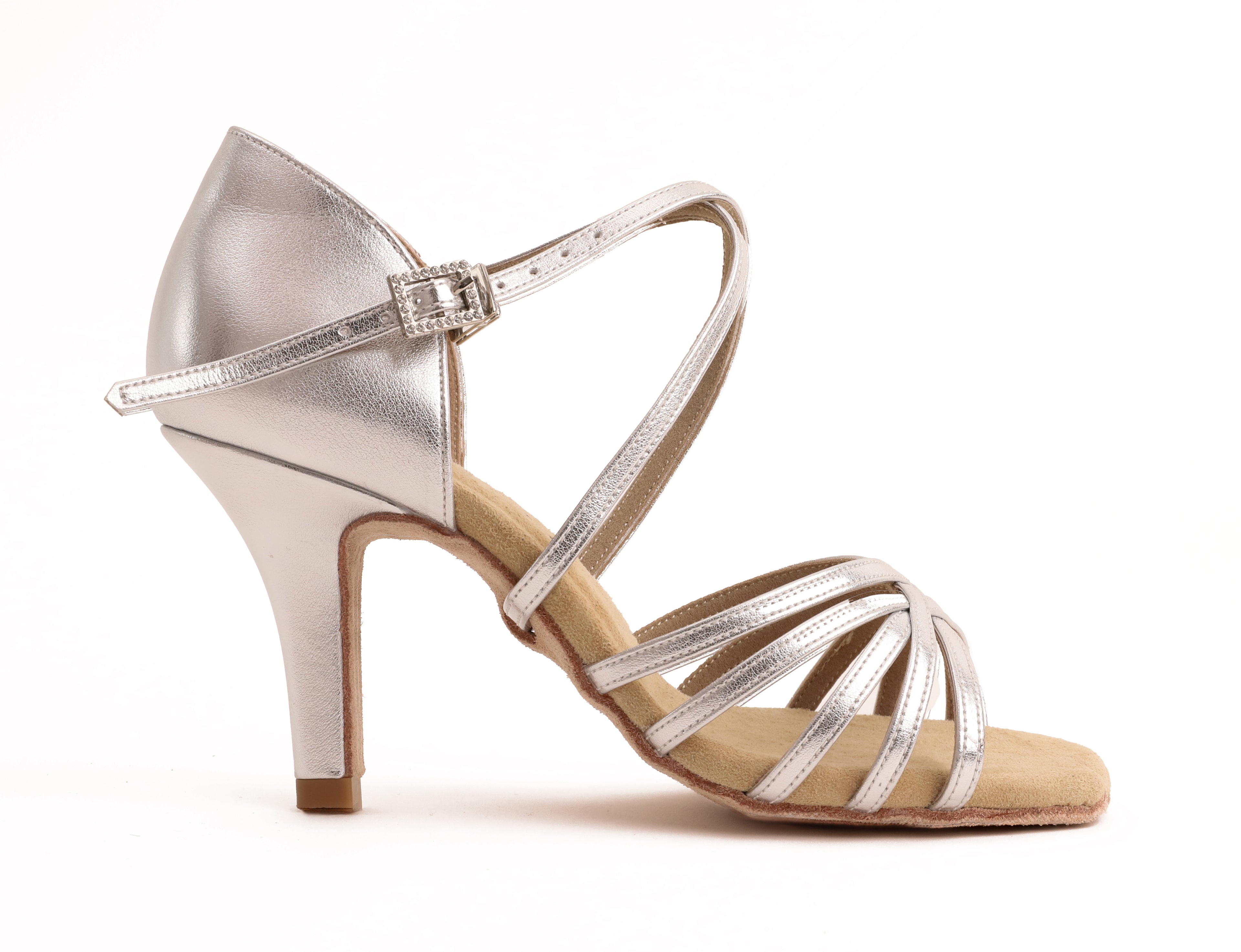 Eva – Silver Leather 8,5 cm Slim