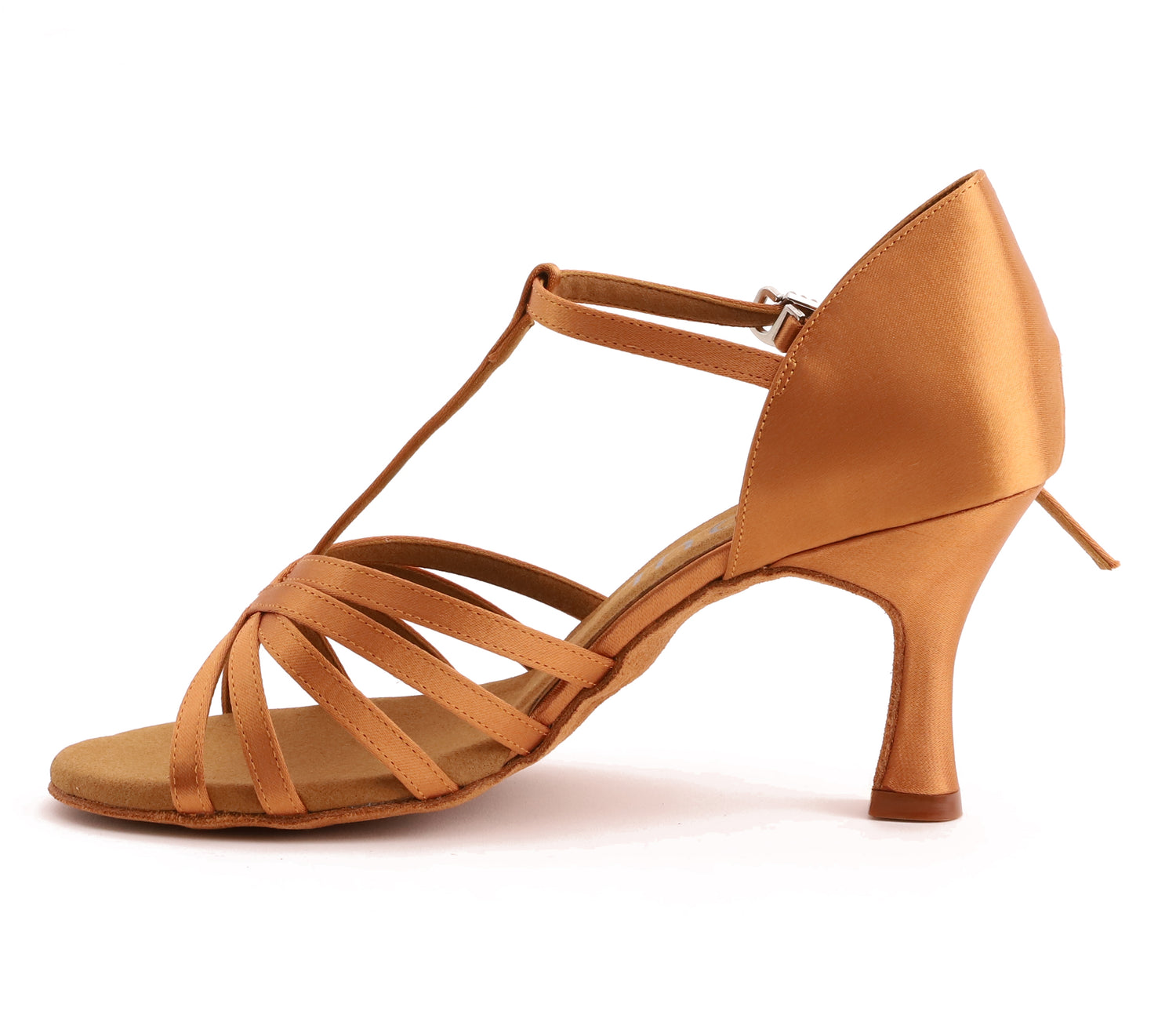 Bossa - Tan Satin 7,5 cm Flare