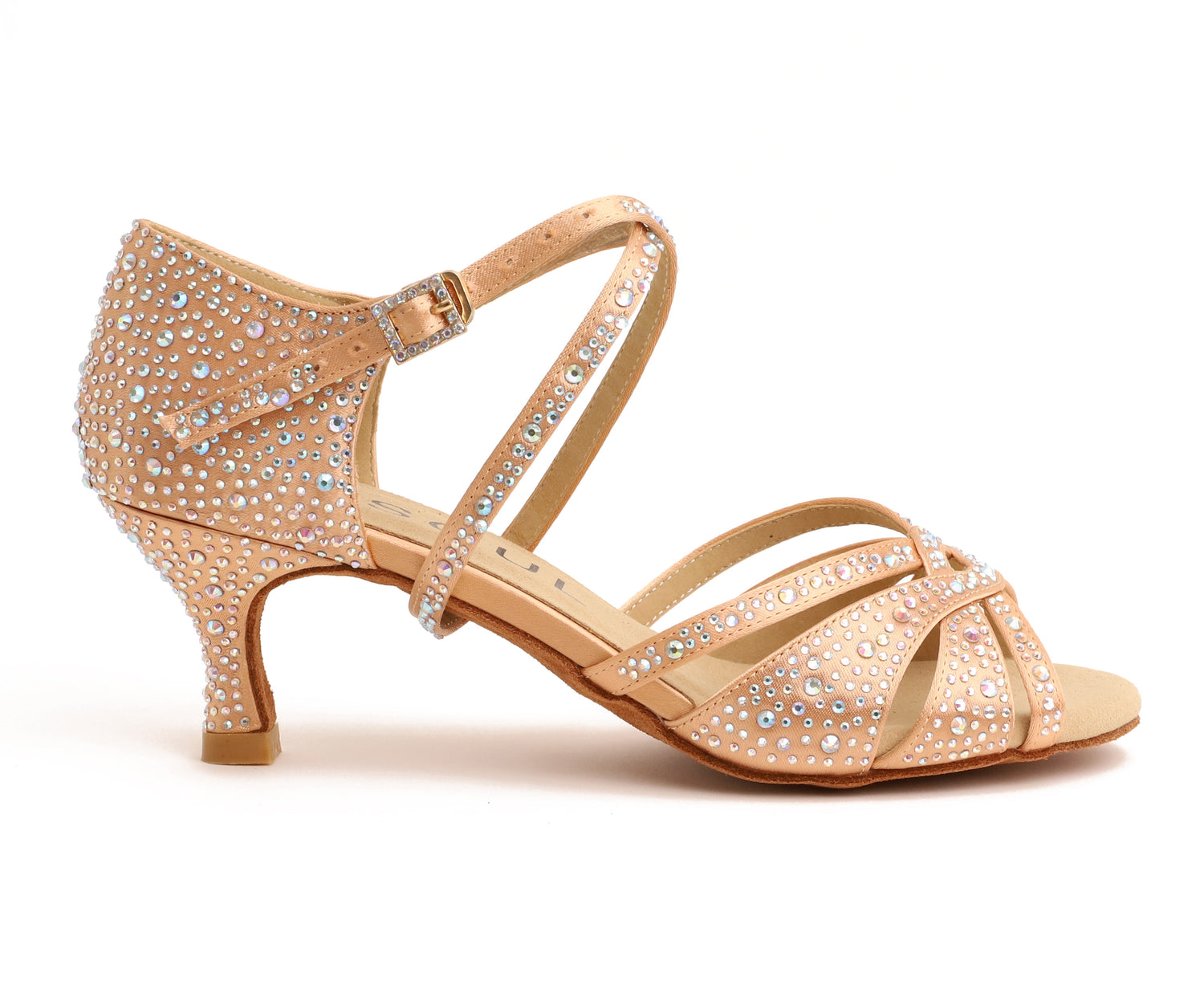 Bella Sparkle - Champagne Satin 5,5 cm Elite Flare