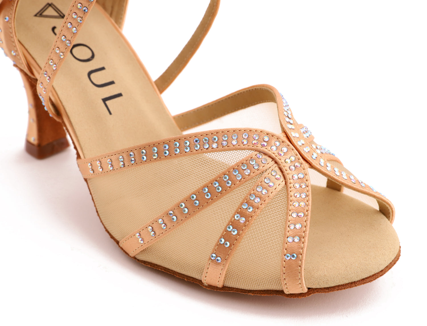 Terra - Champagne Satin 7,5 cm Flare