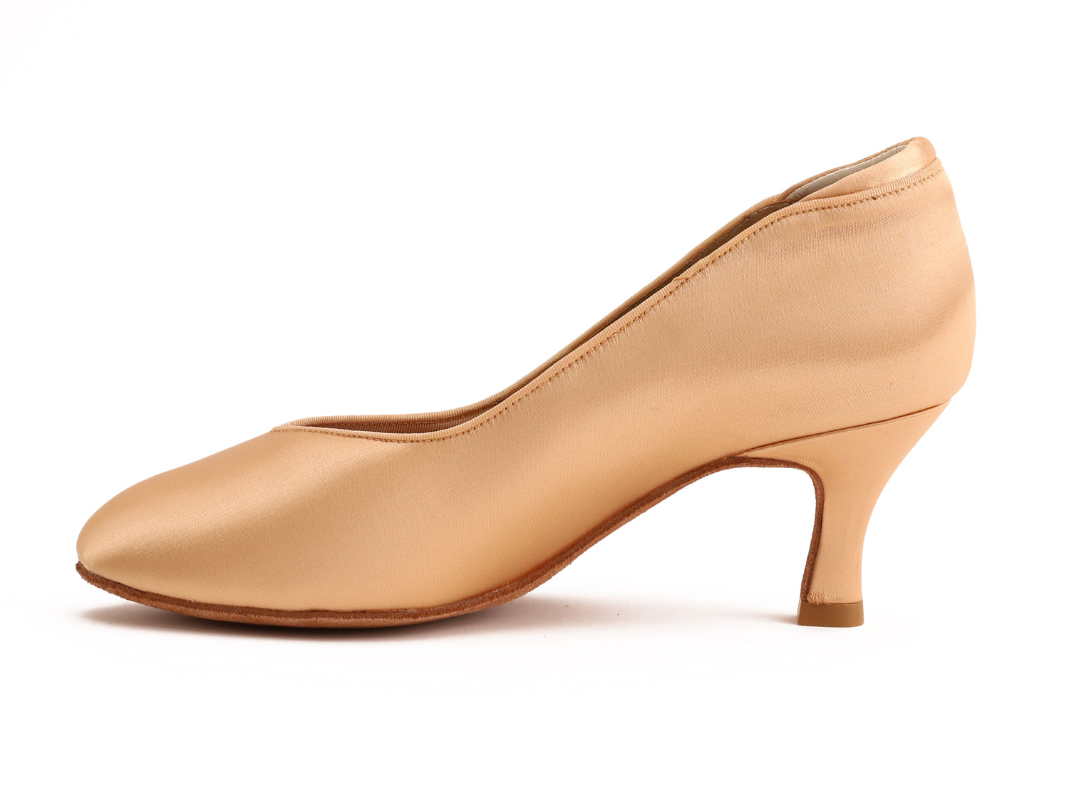 Serene - Peach Satin Rounded 6,5 cm Flare