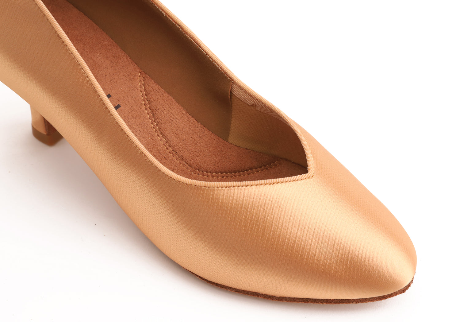 Serene - Peach Satin Rounded 6,5 cm Flare