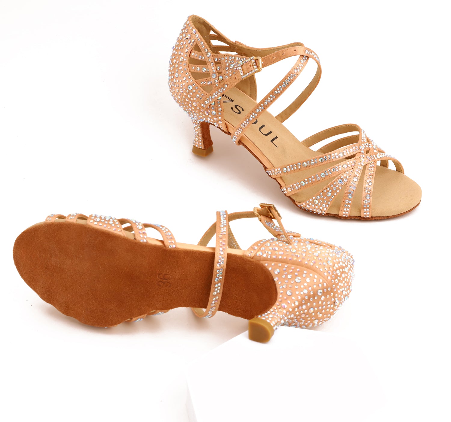 Havana - Champagne Satin 5,5 cm Elite Flare