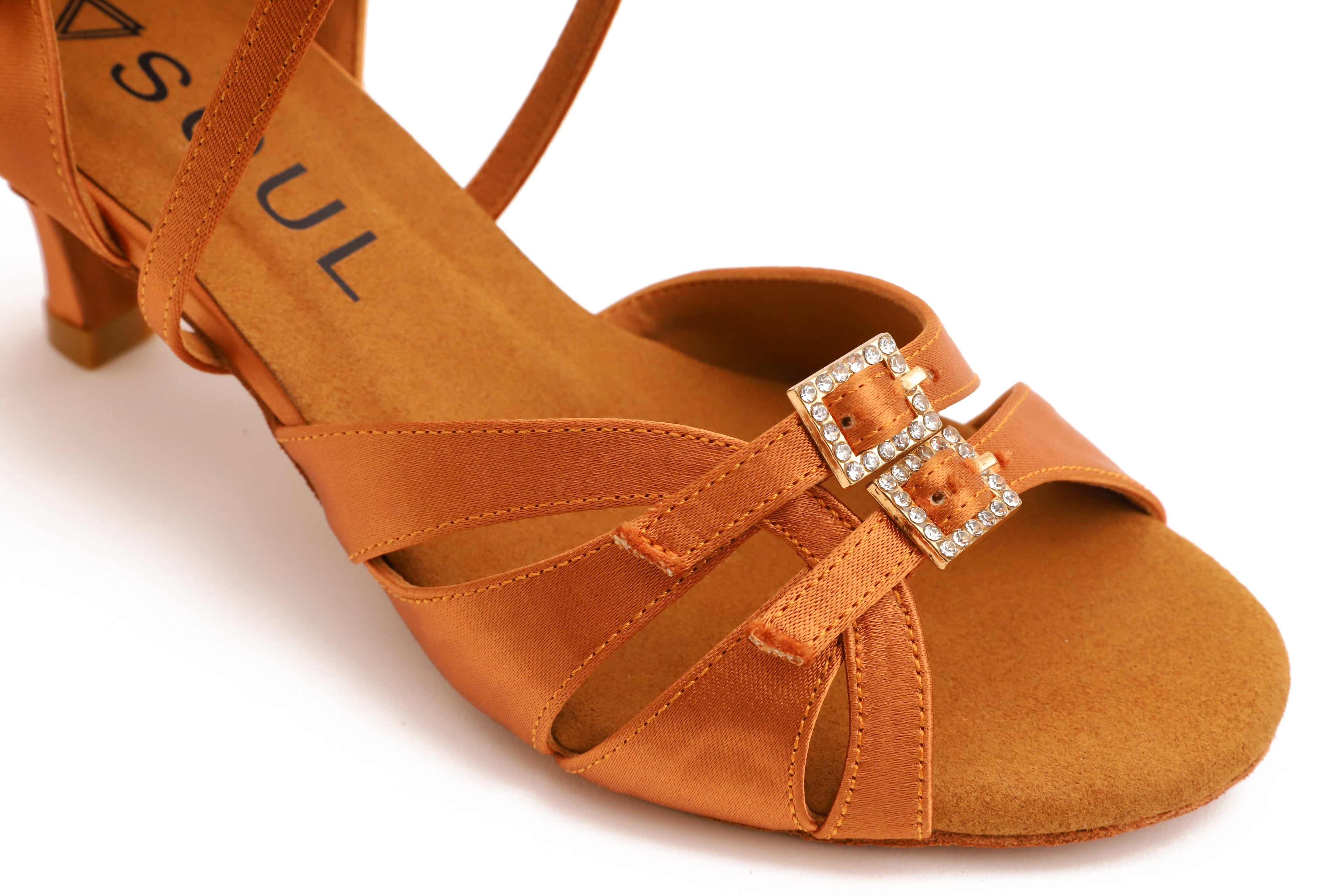 Calissa - Tan Satin 5,5 cm Elite Flare