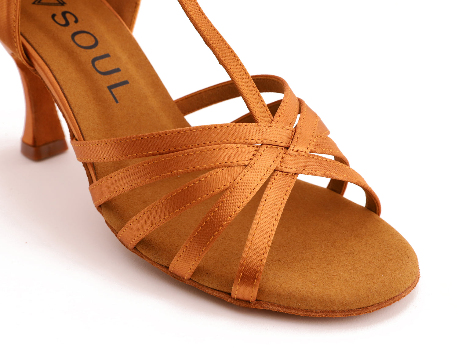 Bossa - Tan Satin 7,5 cm Flare