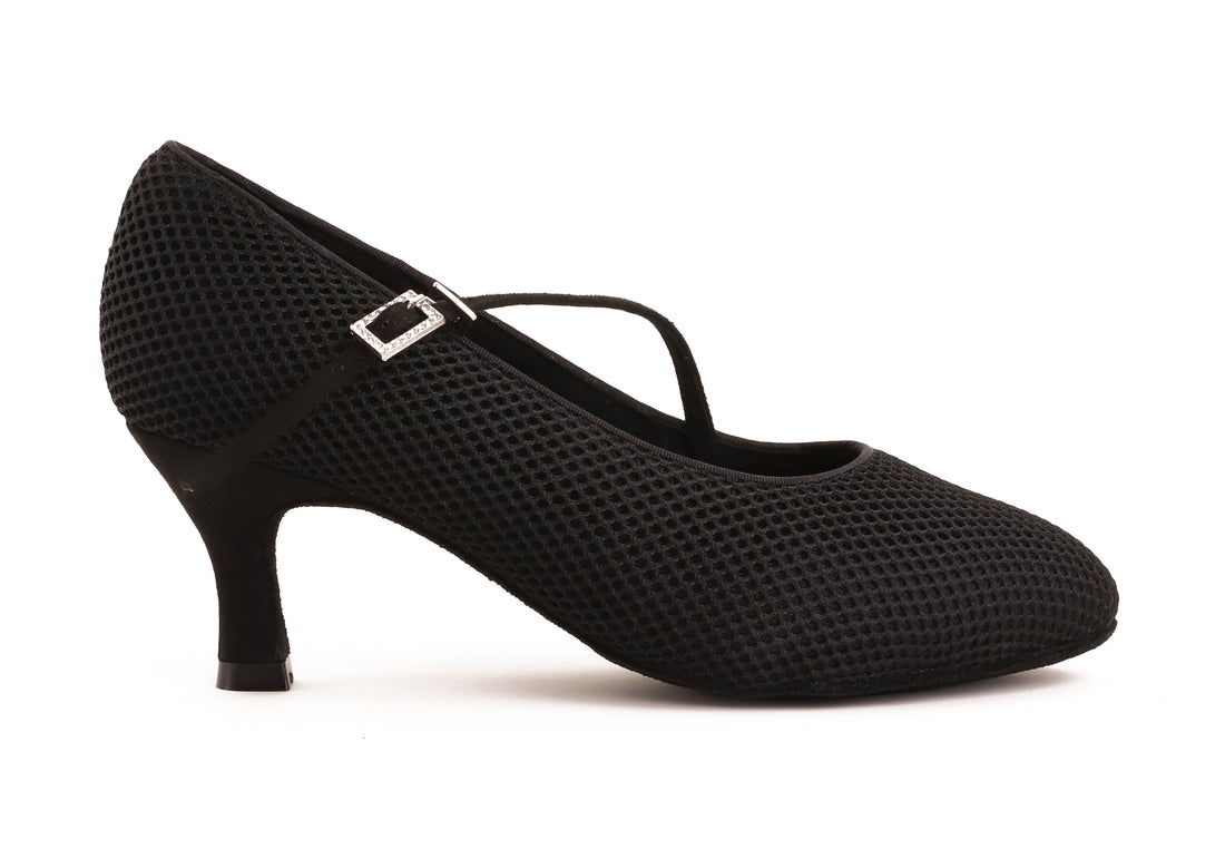 Delora - Schwarz Air Mesh Rounded 6,5 cm Flare