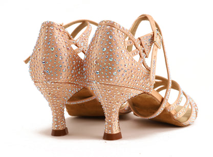 Havana - Champagne Satin 6,5 cm Flare