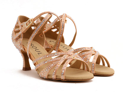 Havana - Champagne Satin 6,5 cm Flare