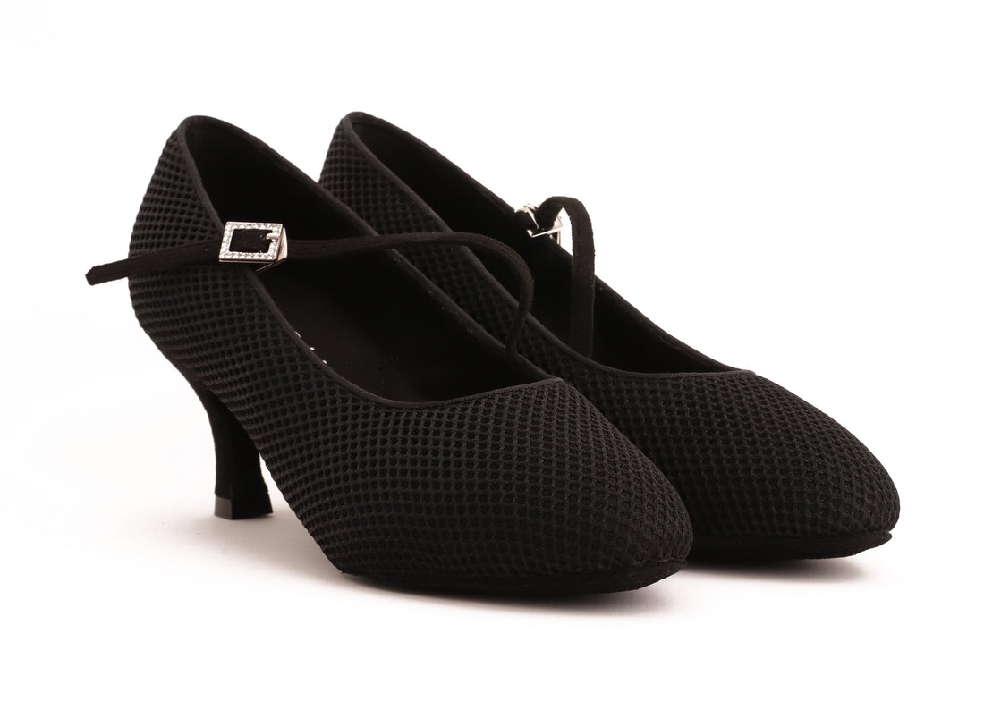 Delora - Schwarz Air Mesh Rounded 6,5 cm Flare