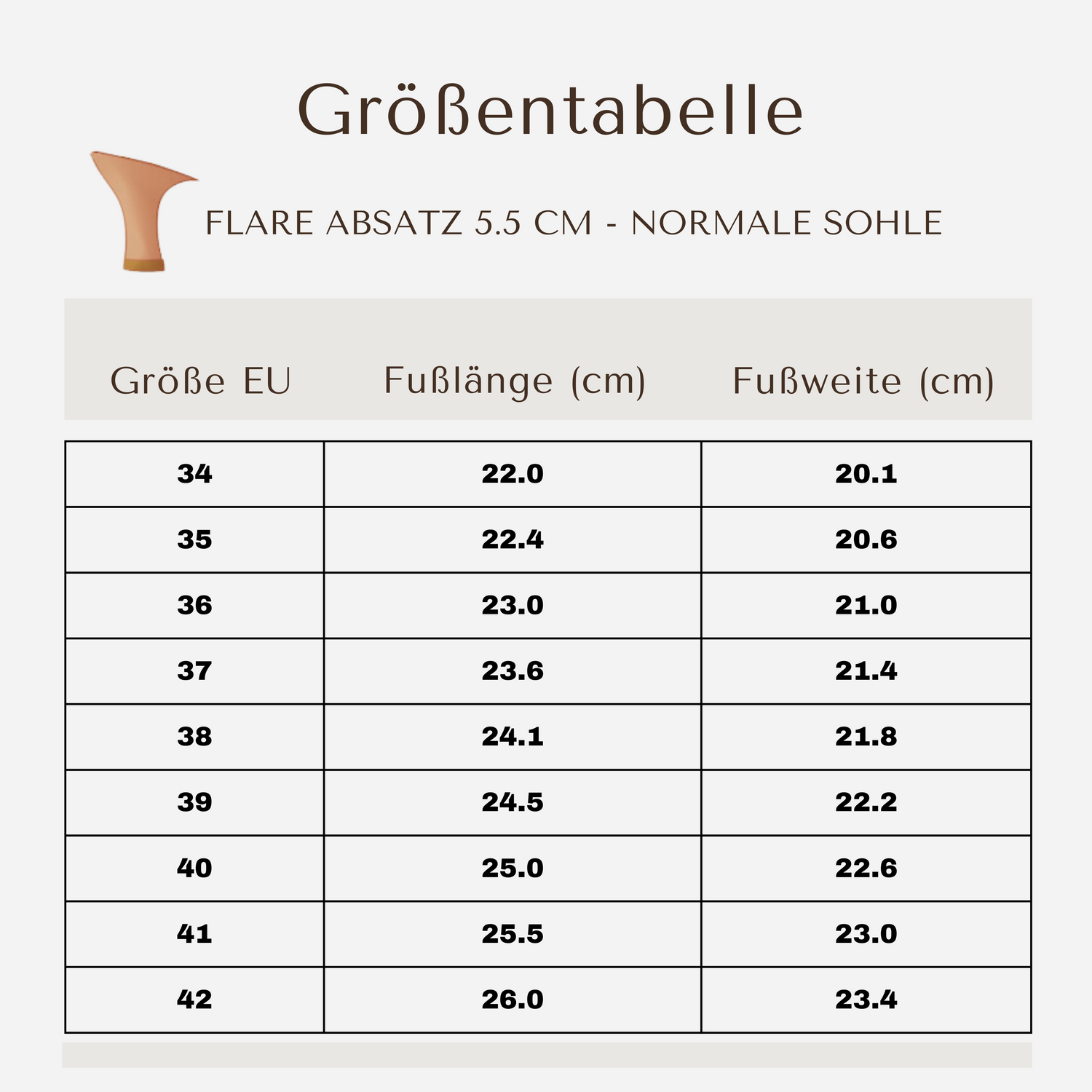 Calissa - Tan Satin 5,5 cm Elite Flare