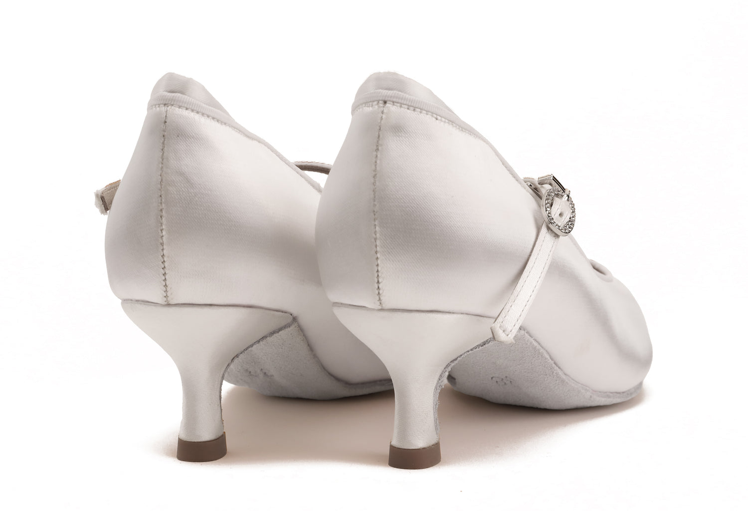 Delora - Weiß Satin Rounded 5 cm Flare