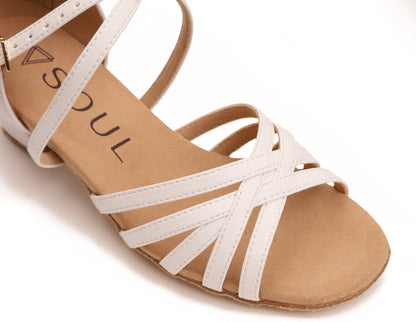 Pro Set - Estella - Weiß Leder 3,5 cm