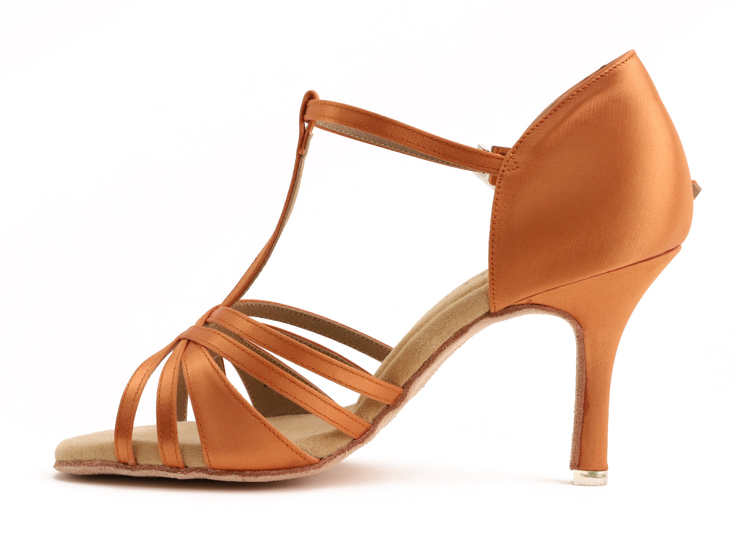 Alessia - Tan Satin 8,5 cm Ultra Slim