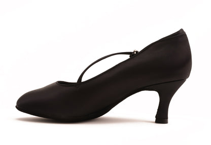 Delora - Schwarz Satin Rounded 6,5 cm Flare