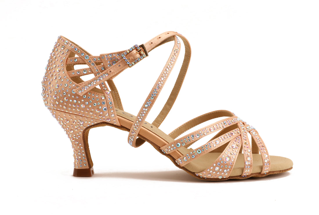 Havana - Champagne Satin 6,5 cm Flare