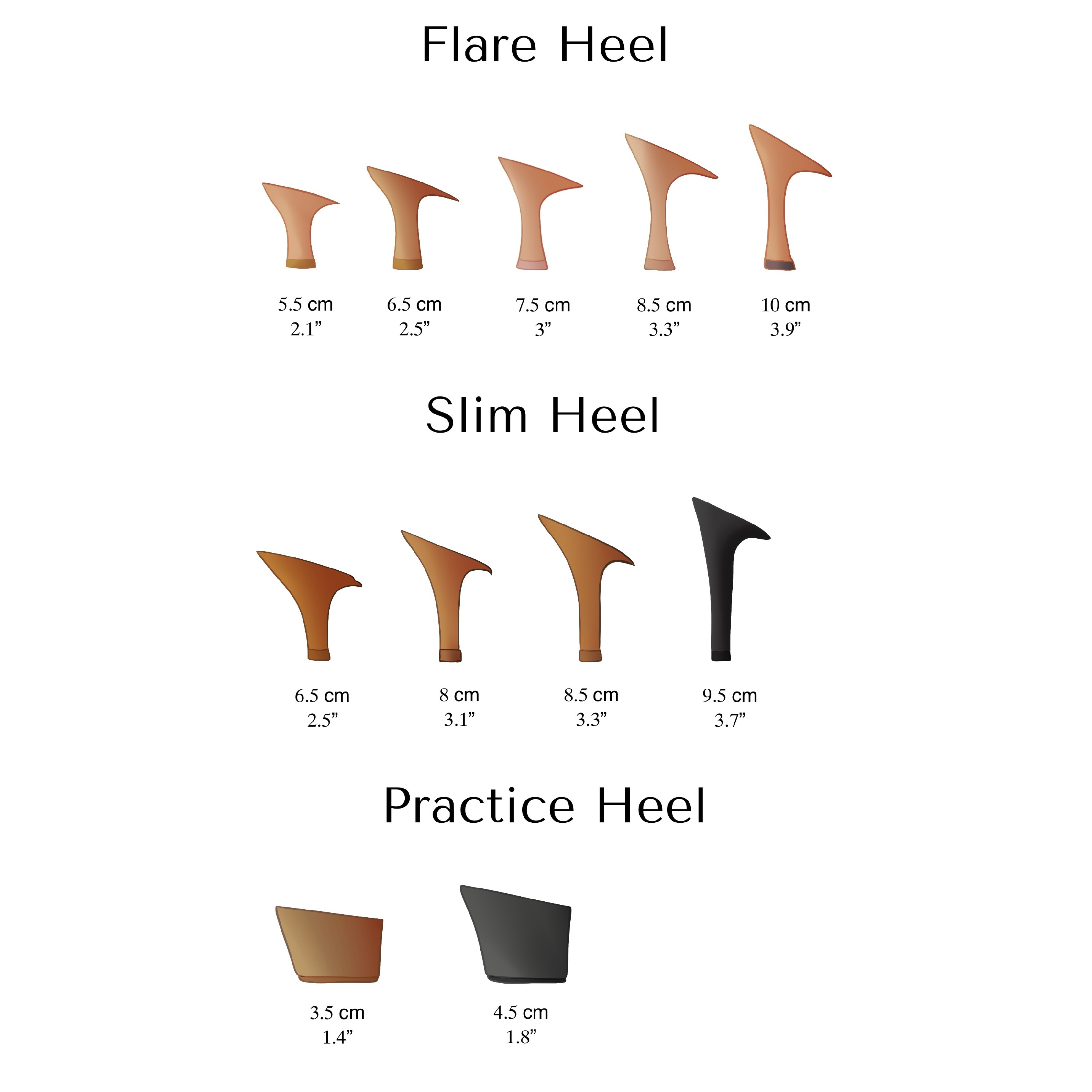 Types of heels sale