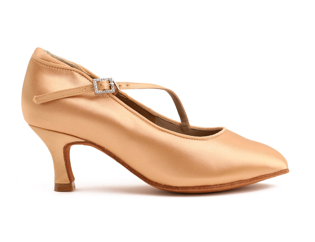 Delora - Peach Satin 6,5 cm Flare