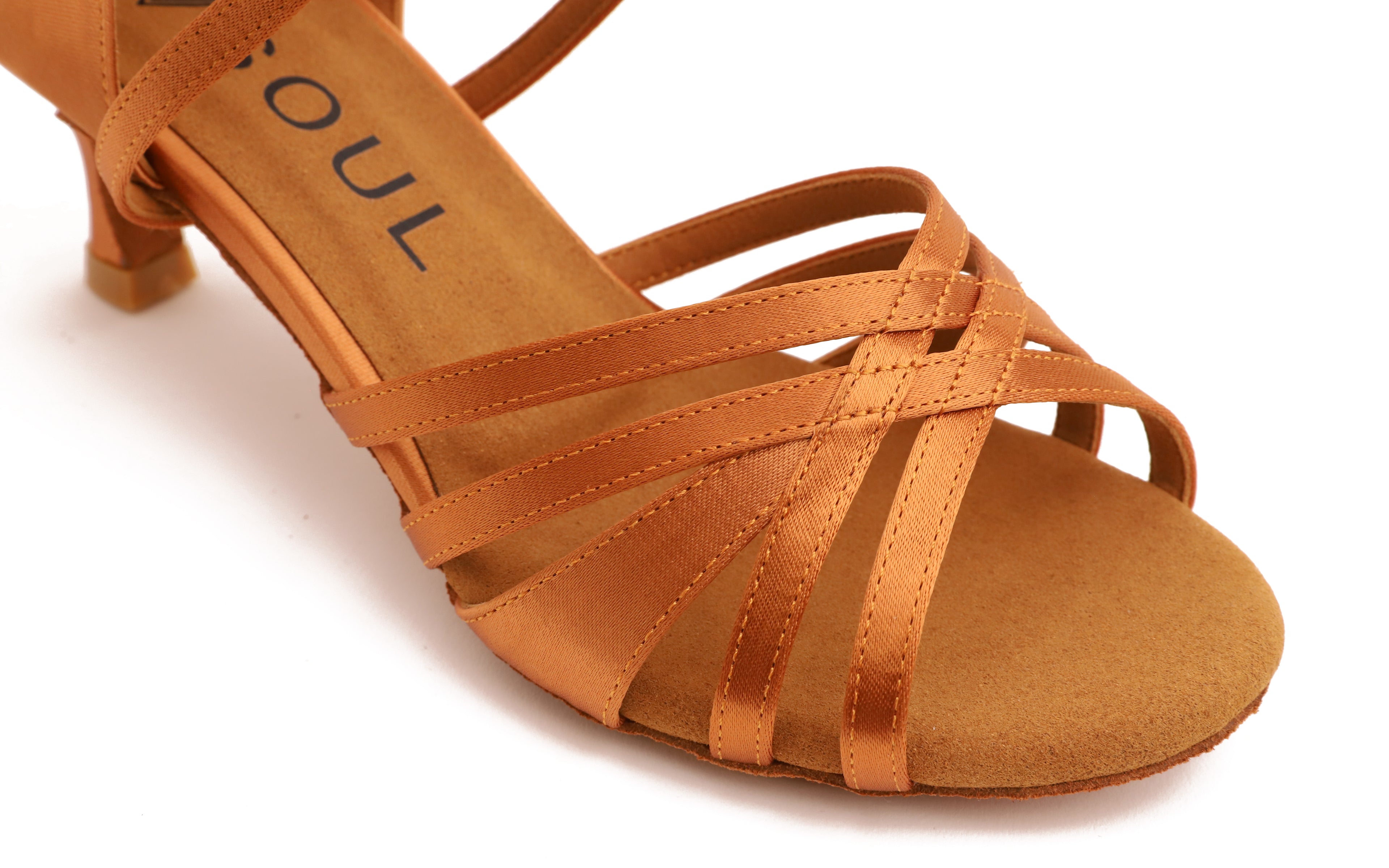 Stella - Tan Satin 5,5 cm Elite Flare