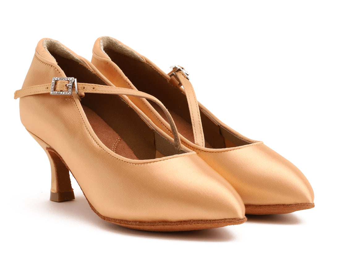 Delora - Peach Satin 6,5 cm Flare