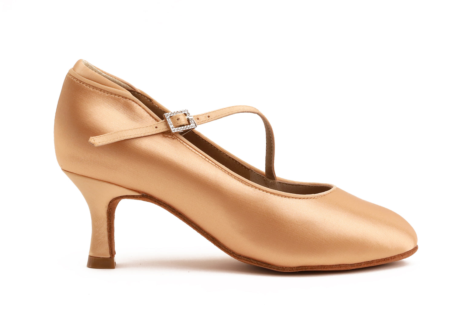 Delora - Peach Satin Rounded 6,5 cm Flare