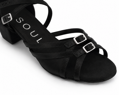 Zephyra - Schwarz Satin 3,5 cm